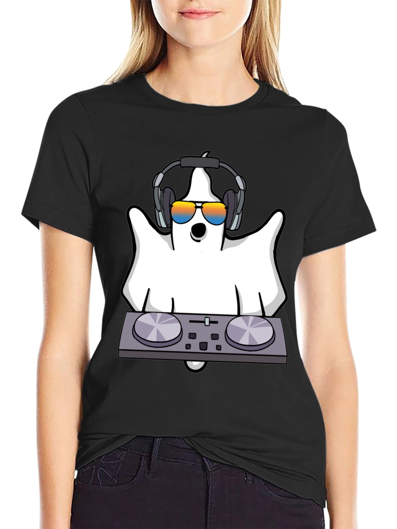 DJ Ghost Graphic Tee - Halloween Spooky Season
