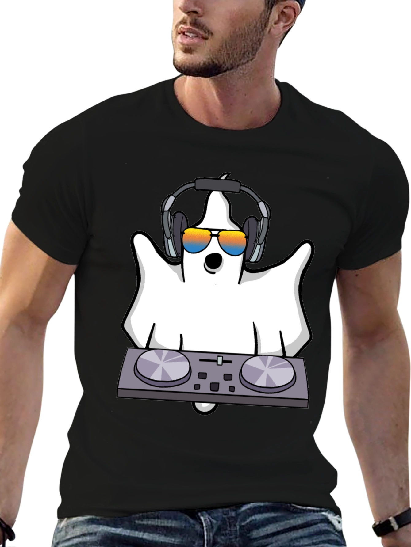 DJ Ghost Graphic Tee - Halloween Spooky Season