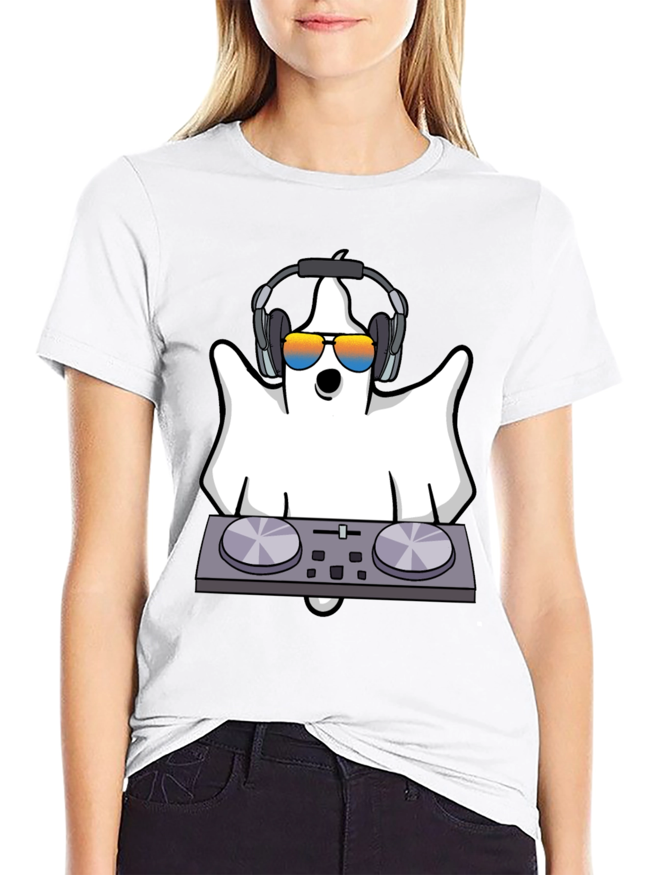 DJ Ghost Graphic Tee - Halloween Spooky Season