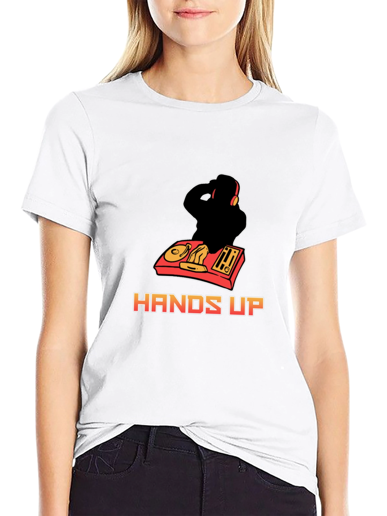 DJ Hands Up Graphic Tee - Black