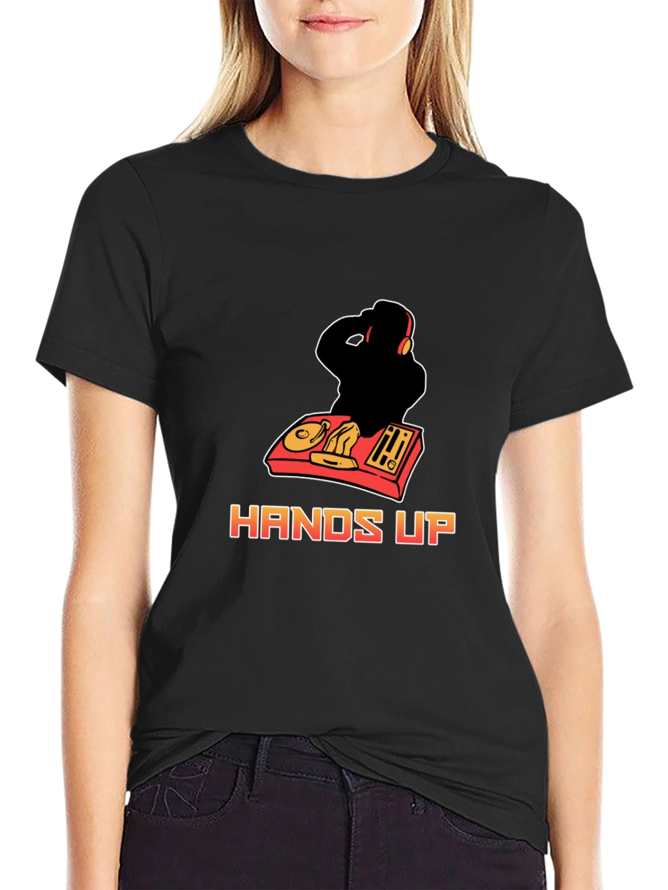 DJ Hands Up Graphic Tee - Black