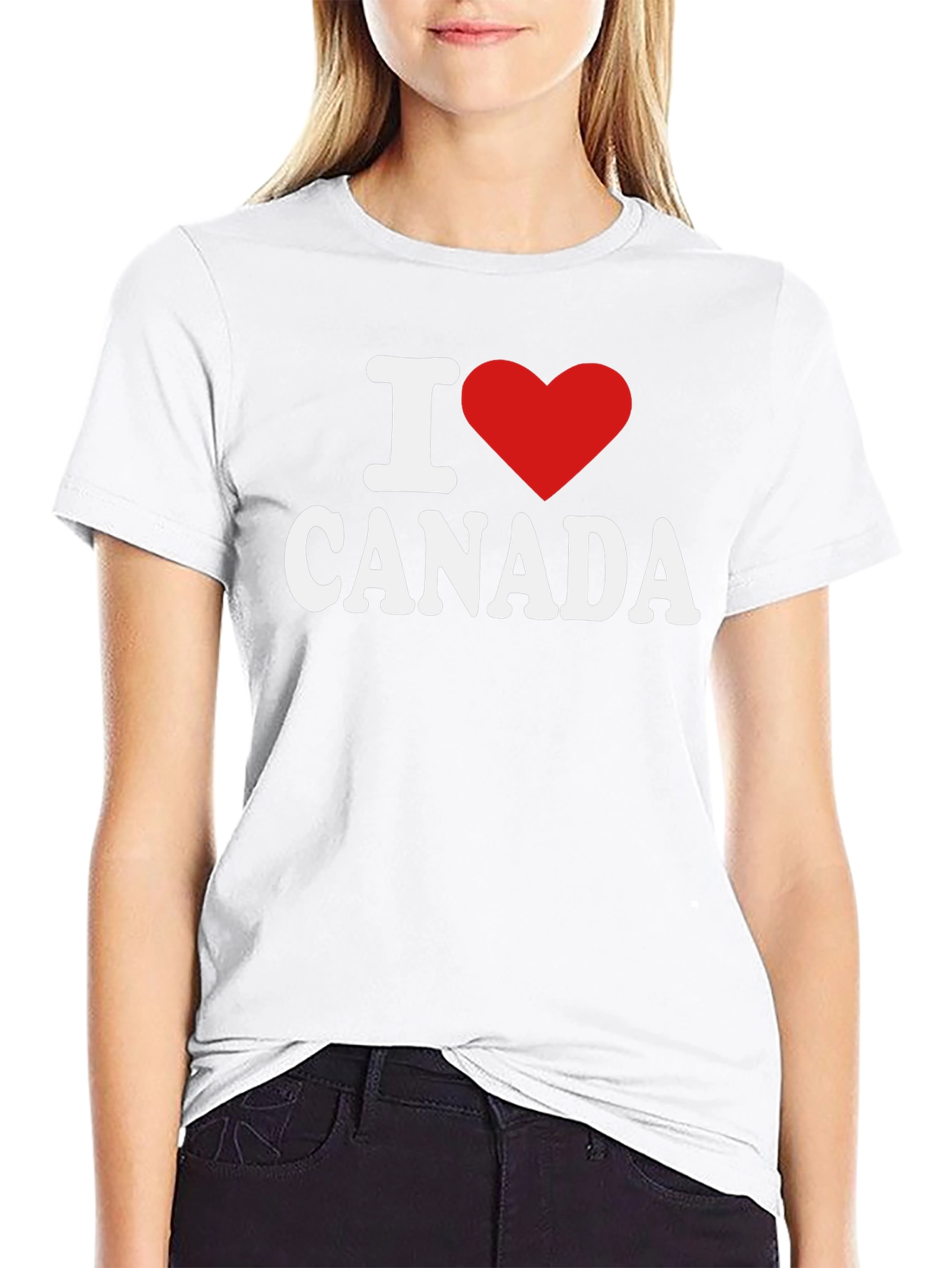 I Love Canada T-Shirt - Black Cotton Tee