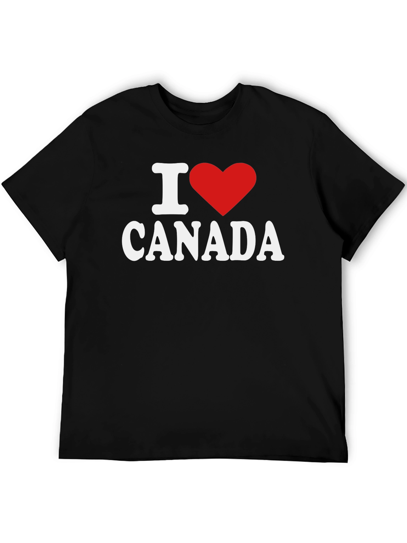 I Love Canada T-Shirt - Black Cotton Tee