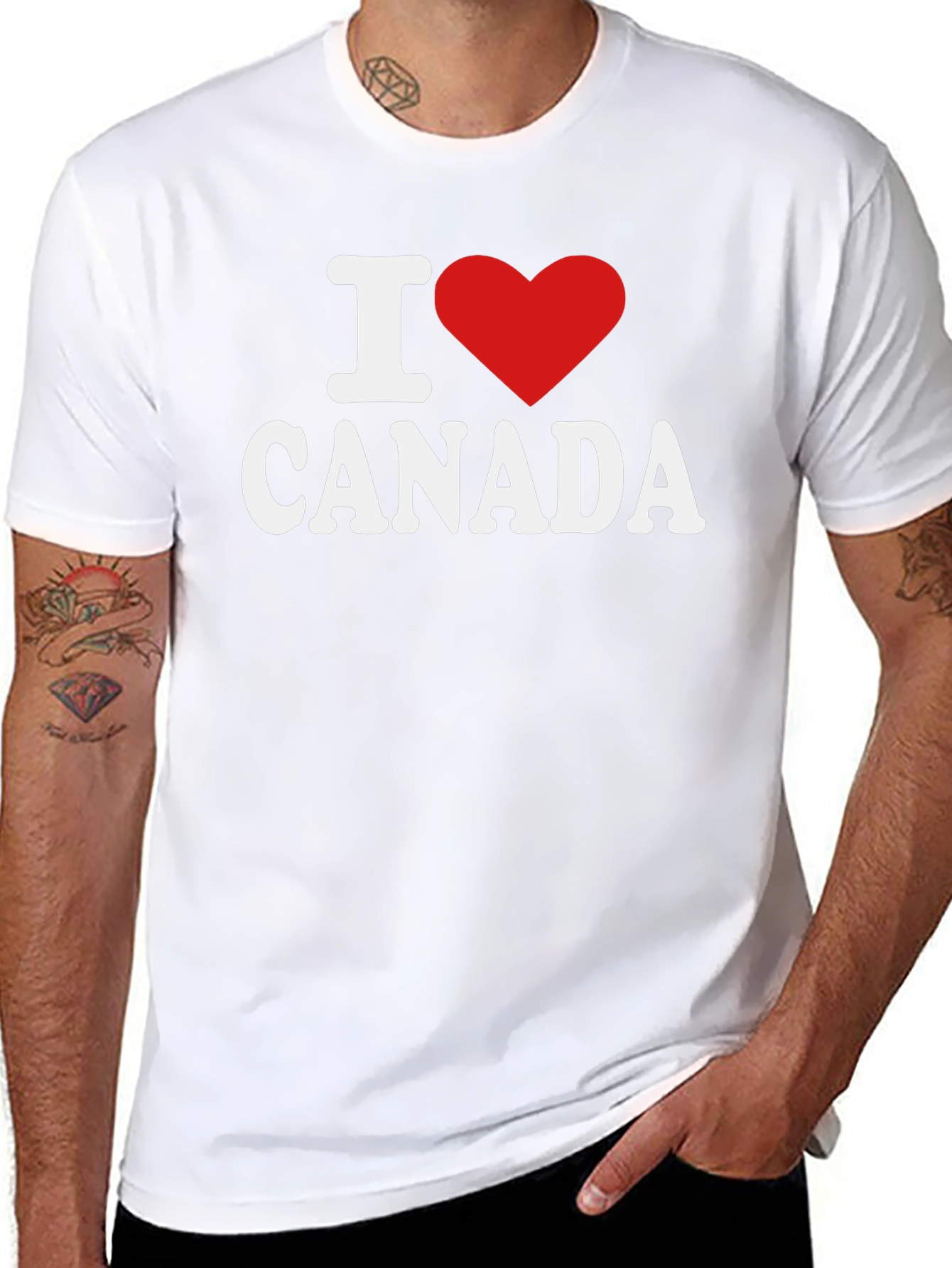 I Love Canada T-Shirt - Black Cotton Tee