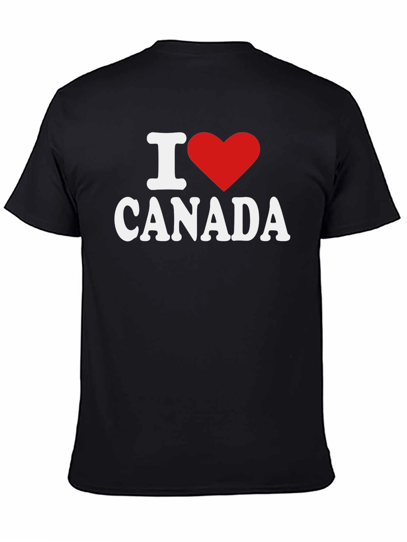 I Love Canada T-Shirt - Black Cotton Tee