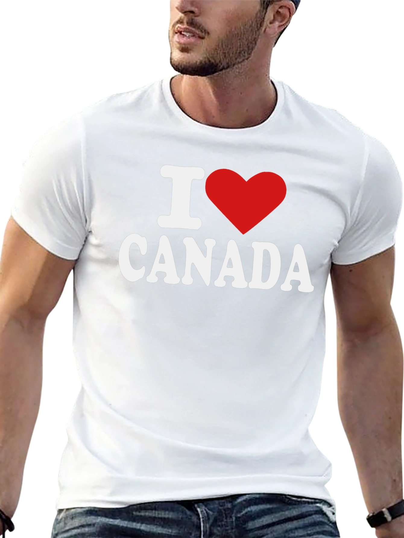 I Love Canada T-Shirt - Black Cotton Tee