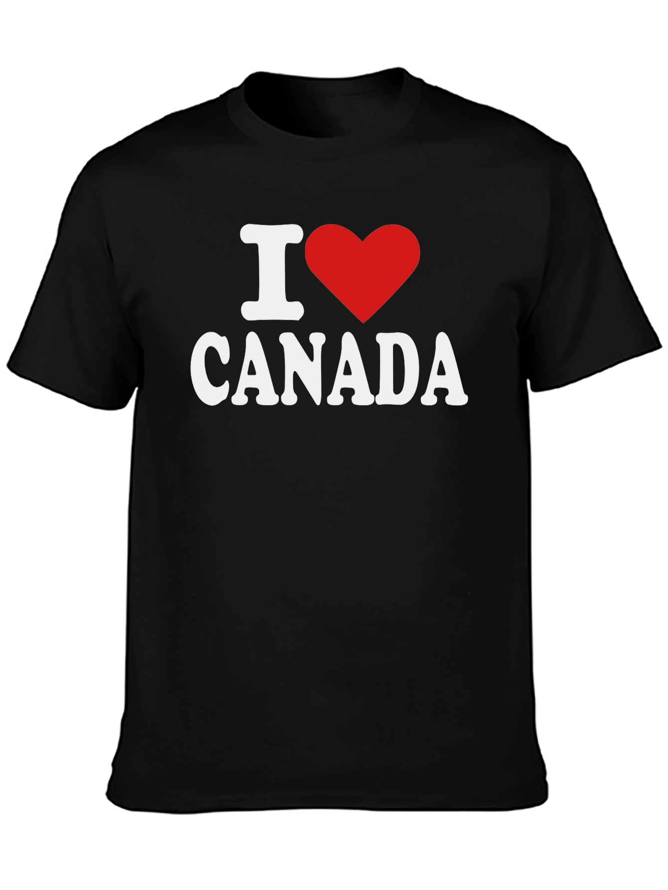I Love Canada T-Shirt - Black Cotton Tee
