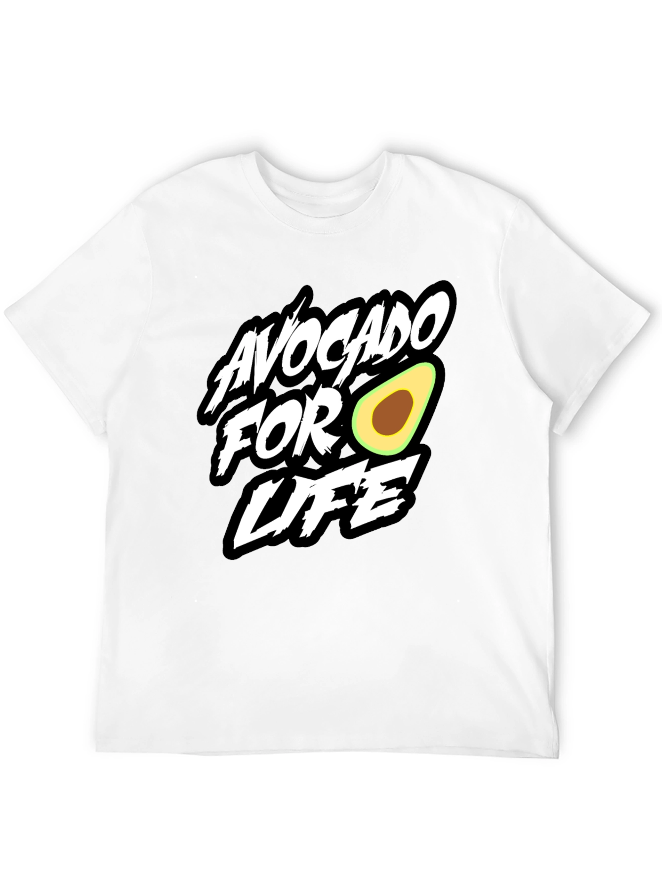 Avocado For Life Graphic Black T-Shirt