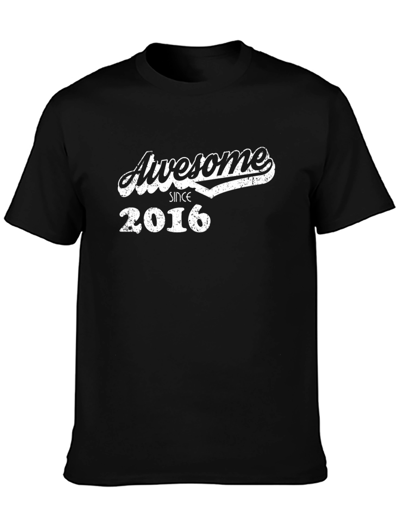 Awesome Since 2016 Black Graphic Tee