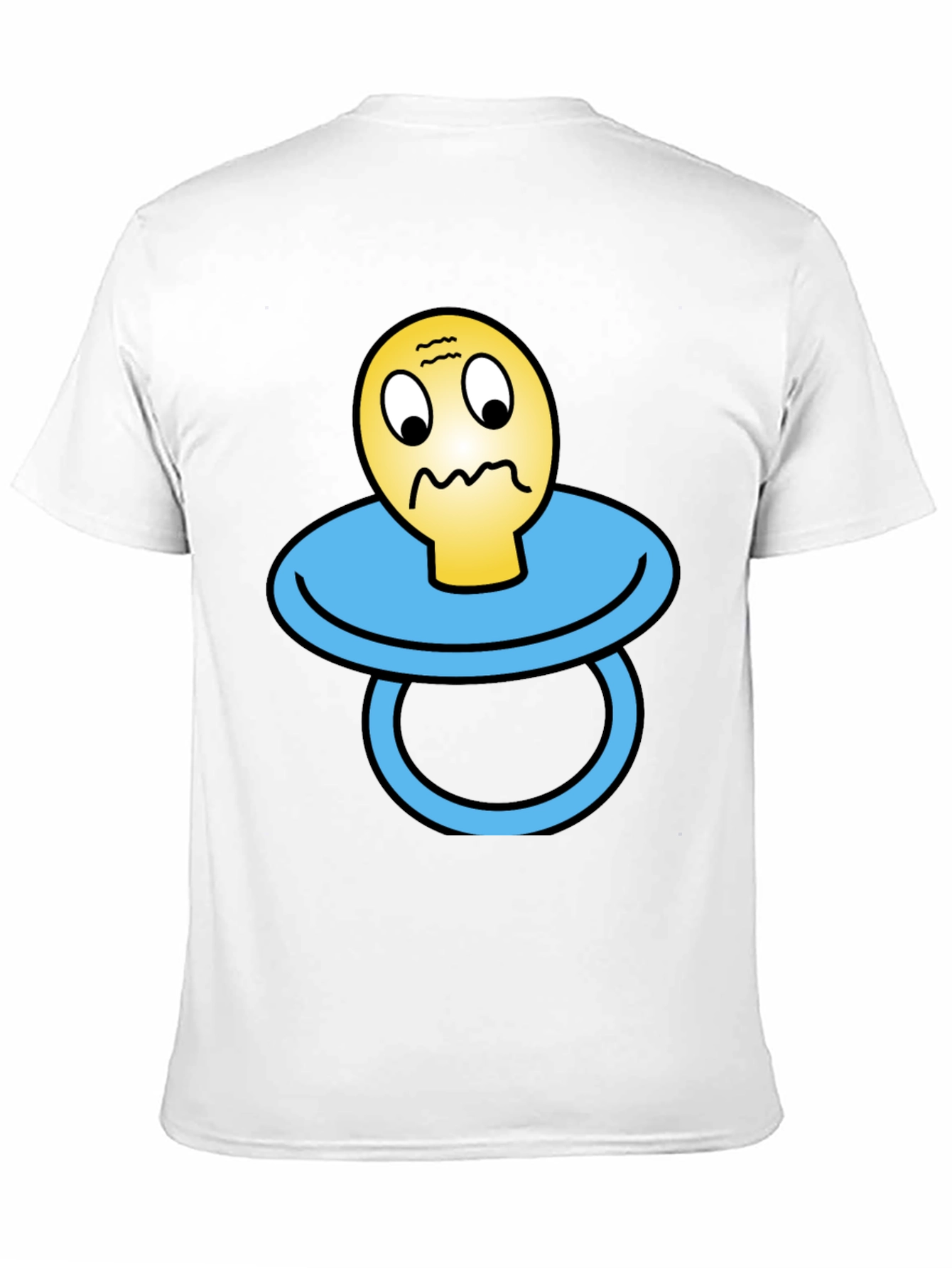 Novelty Pacifier Face Graphic T-Shirt
