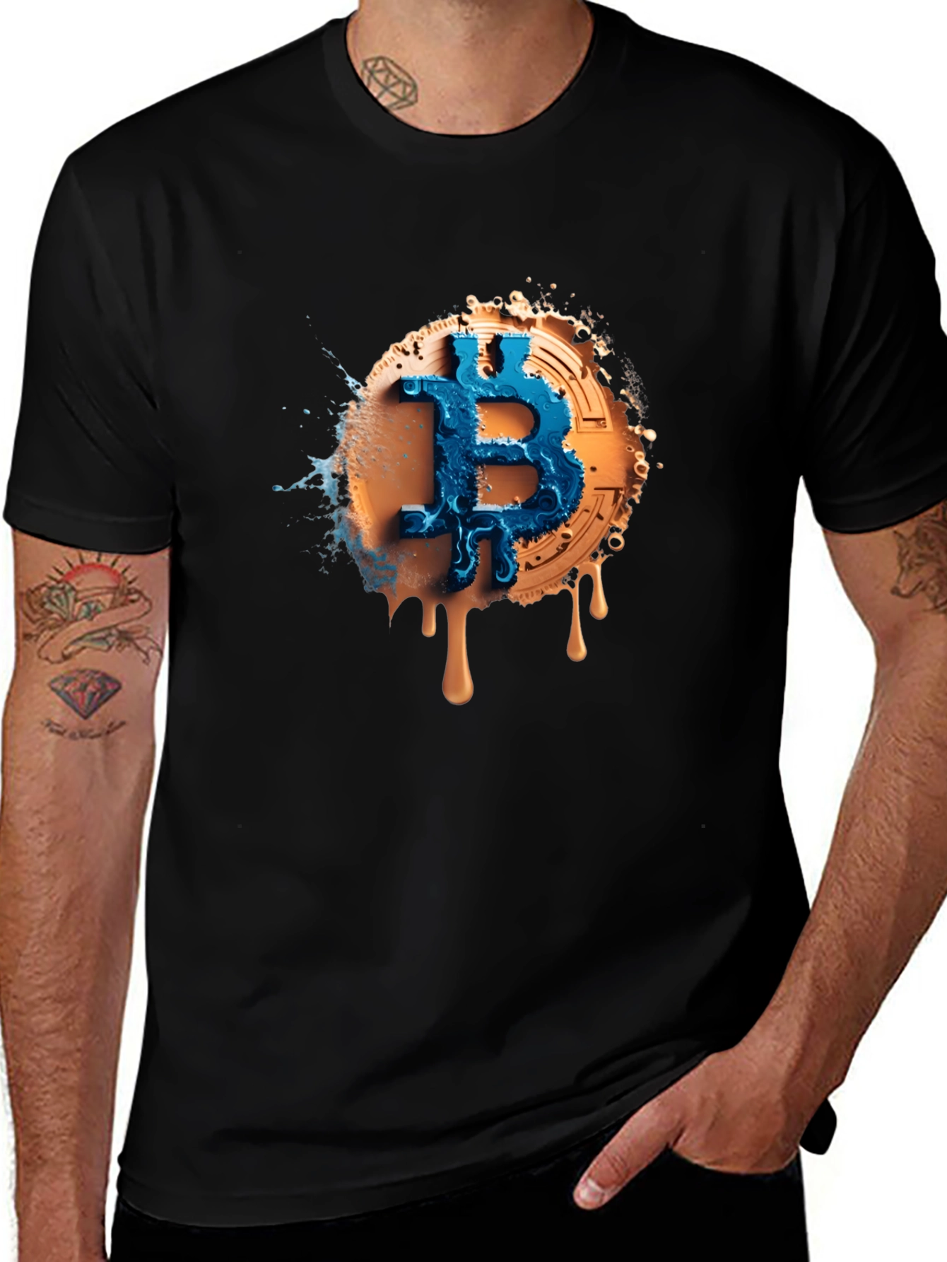 Bitcoin Splash Graphic Tee - Crypto Fashion