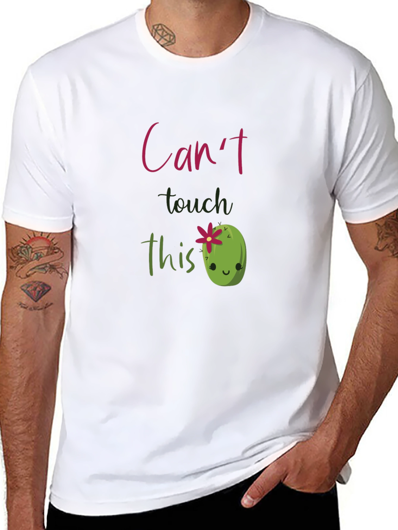 Cute Cactus T-Shirt - Cant Touch This