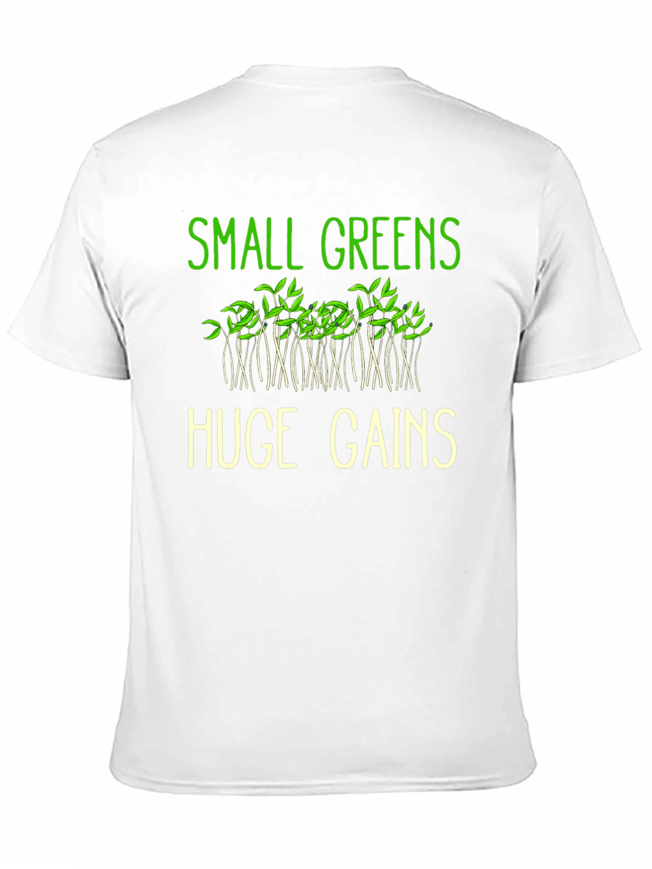 Small Greens Huge Gains Graphic Tee - Black