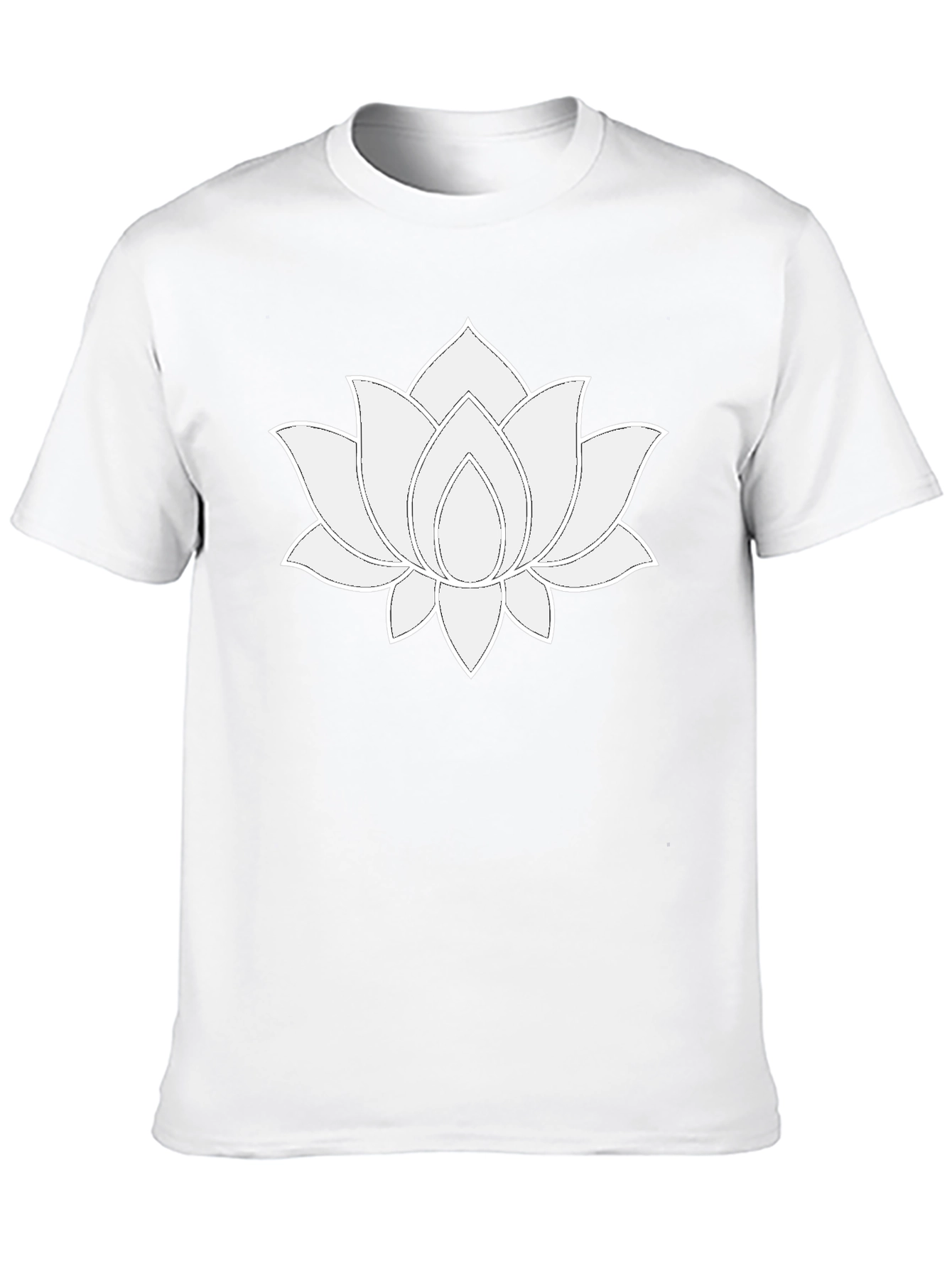 Lotus Flower Graphic T-Shirt - Black Cotton Tee