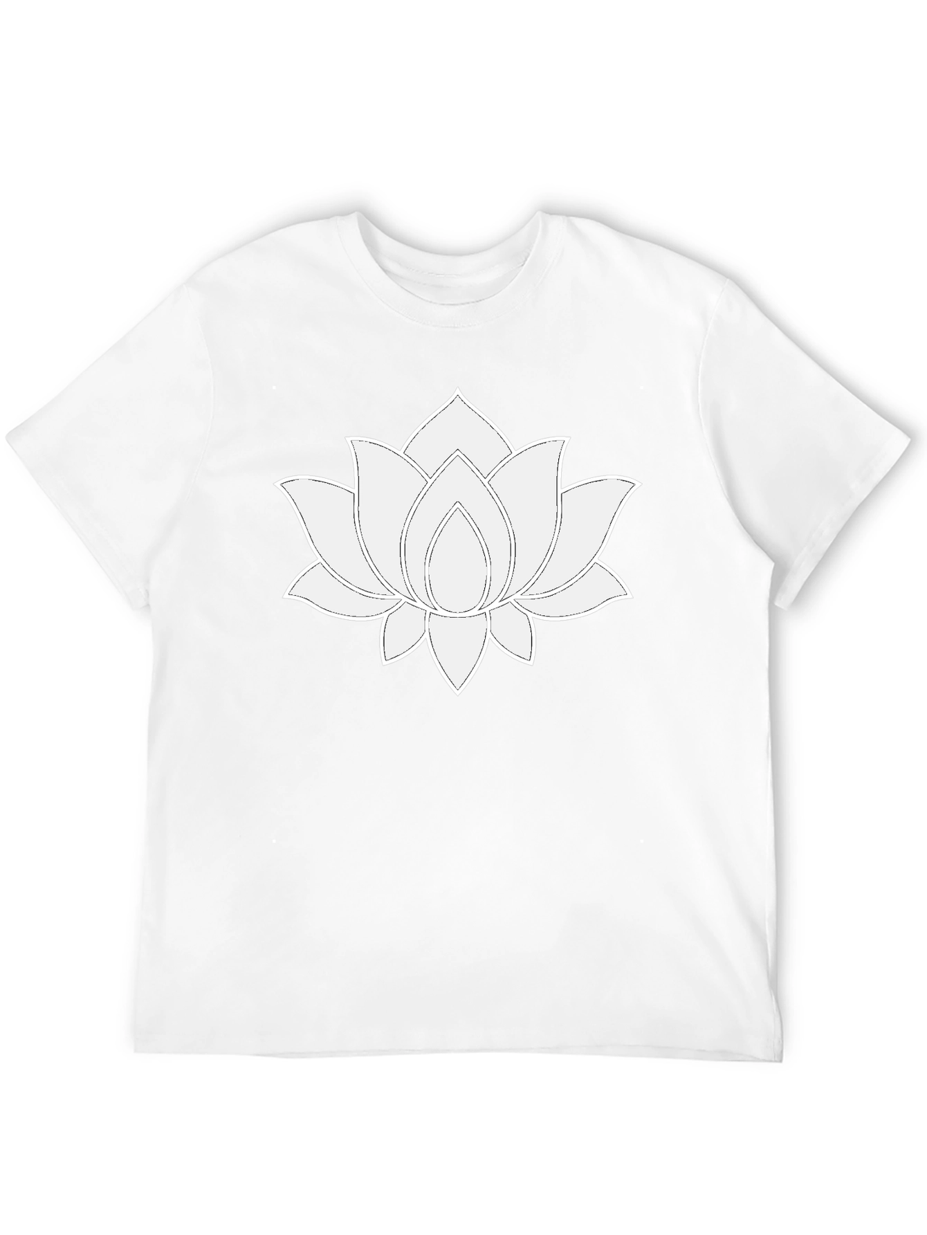 Lotus Flower Graphic T-Shirt - Black Cotton Tee
