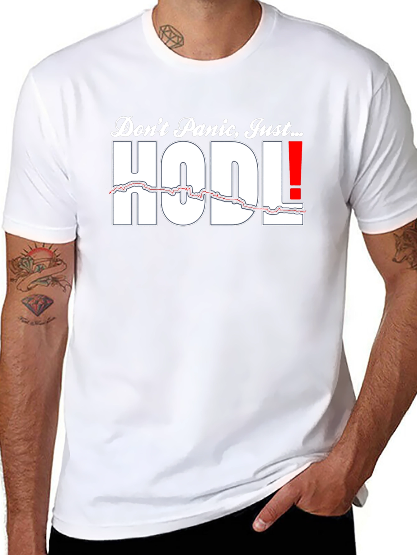 Dont Panic HODL T-Shirt - Crypto Investor Tee