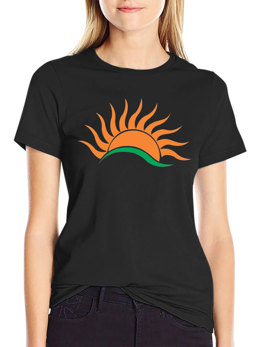 Sunrise Graphic Tee - Black Cotton Blend