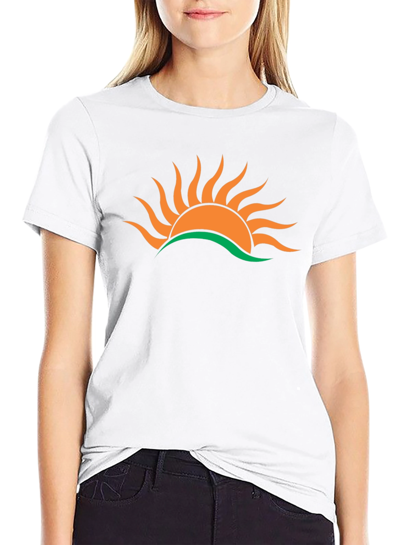 Sunrise Graphic Tee - Black Cotton Blend