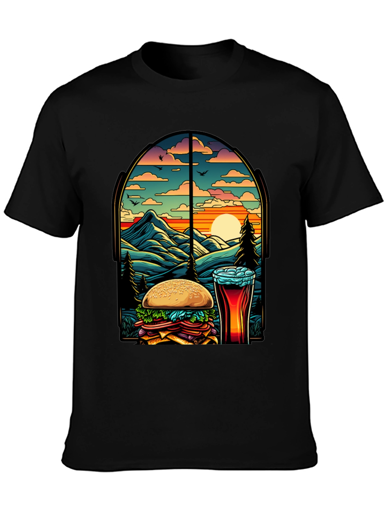 Burger & Beer View Graphic Tee