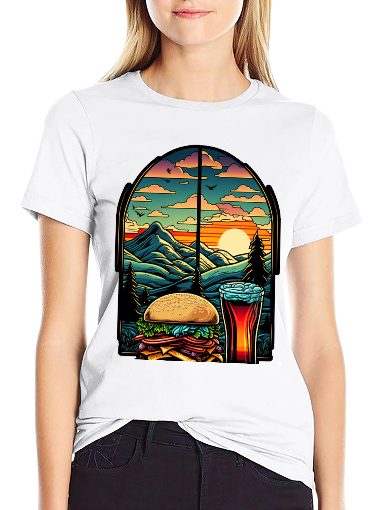 Burger & Beer View Graphic Tee