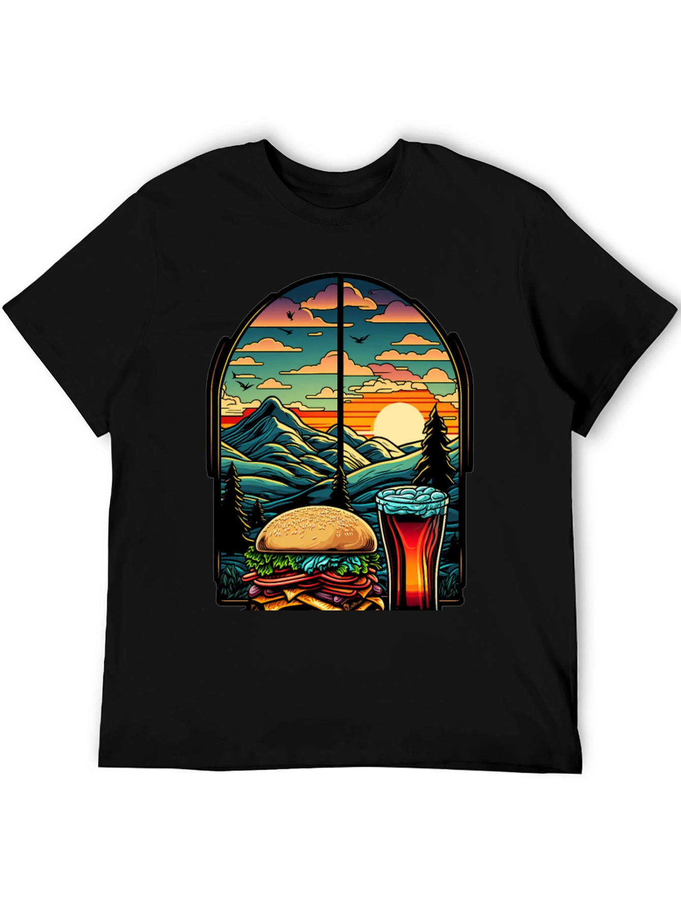 Burger & Beer View Graphic Tee