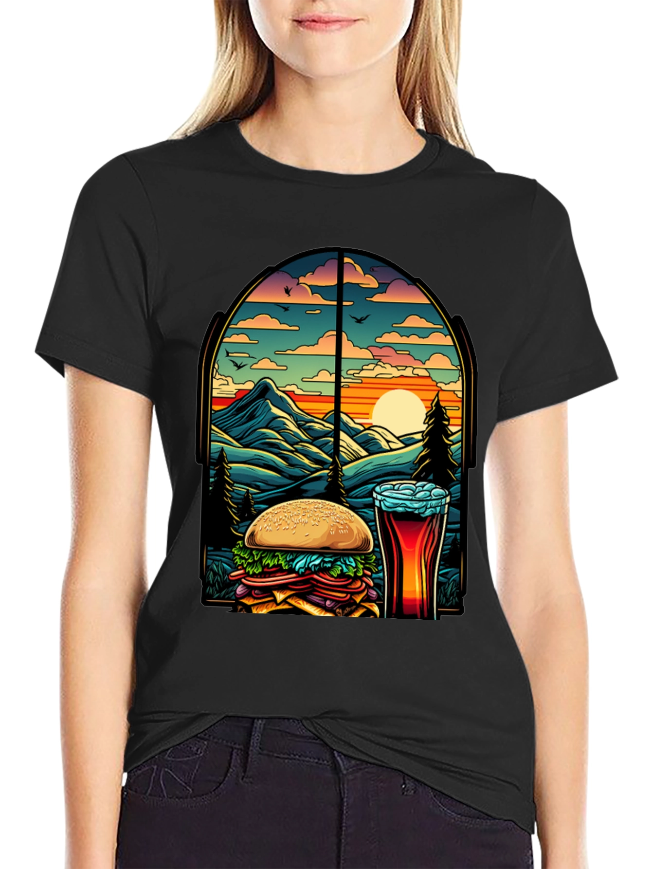 Burger & Beer View Graphic Tee