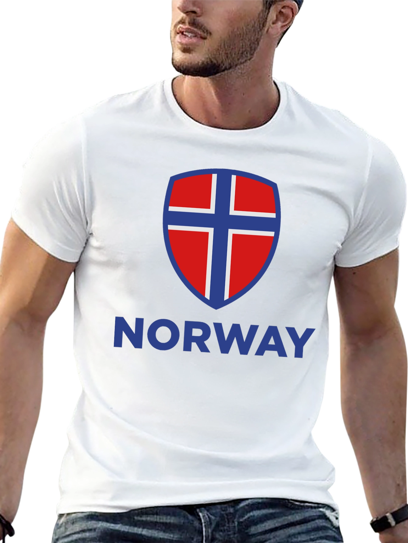 Norway Flag Shield T-Shirt - Patriotic Pride!