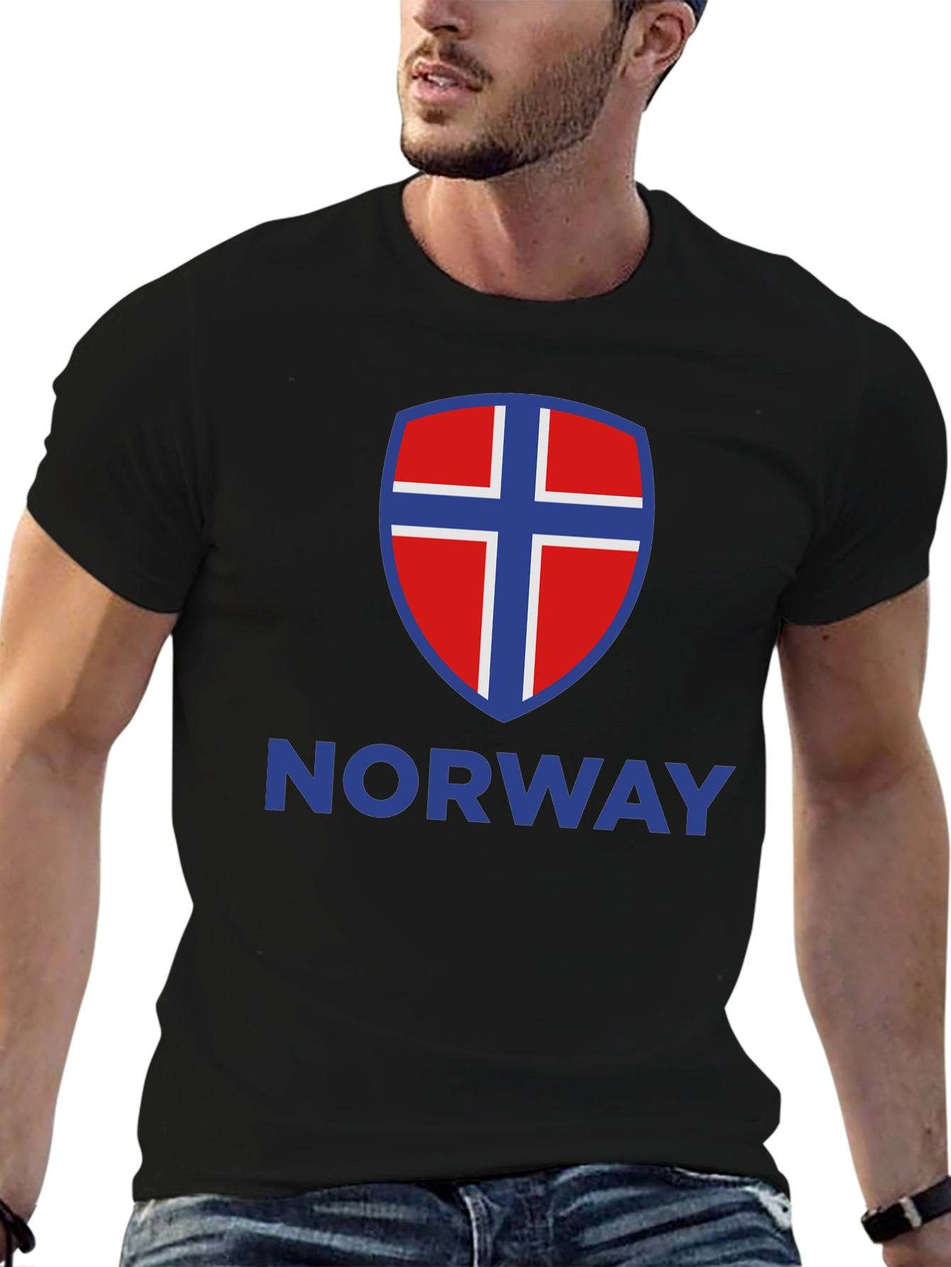 Norway Flag Shield T-Shirt - Patriotic Pride!