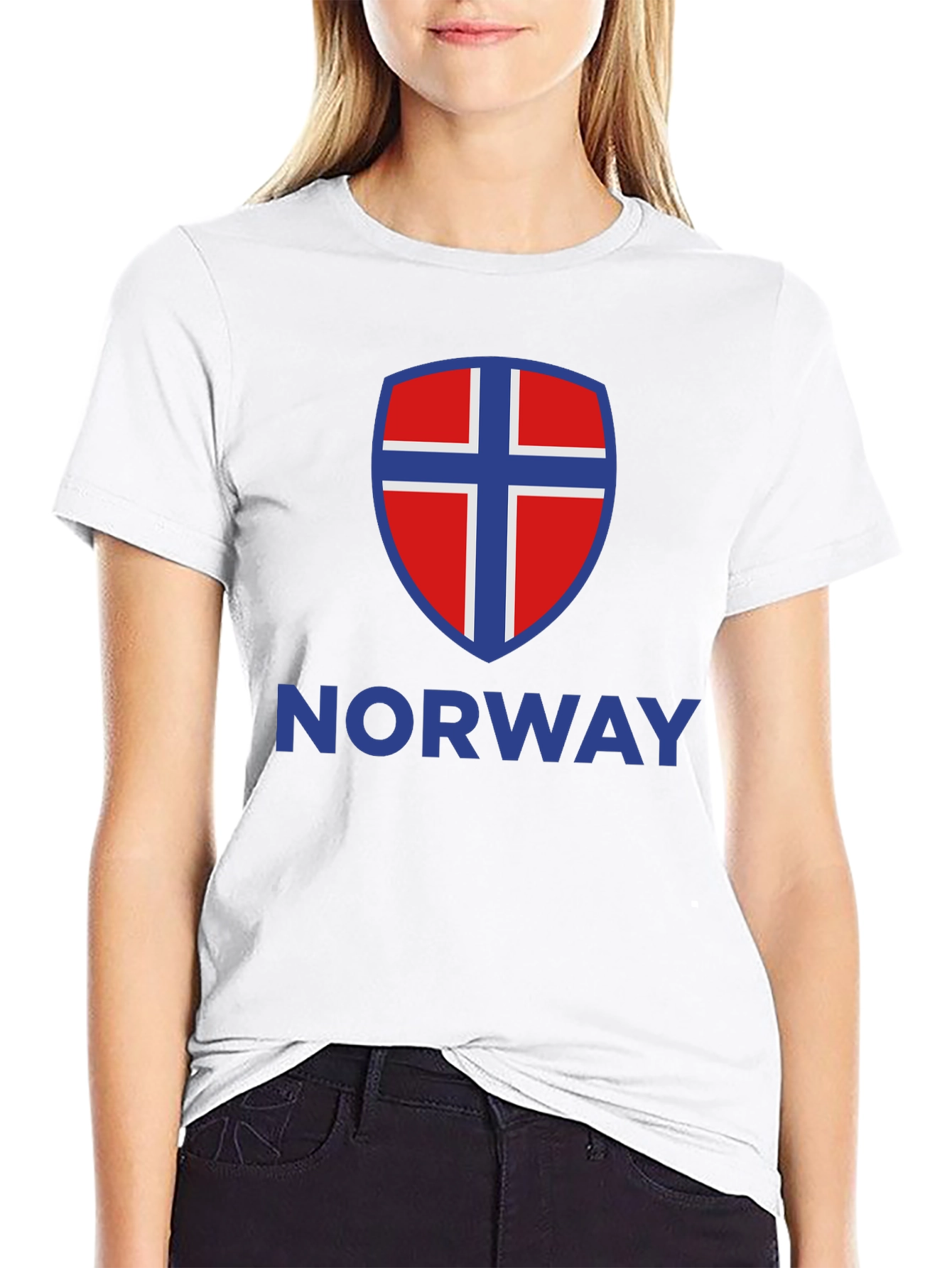 Norway Flag Shield T-Shirt - Patriotic Pride!