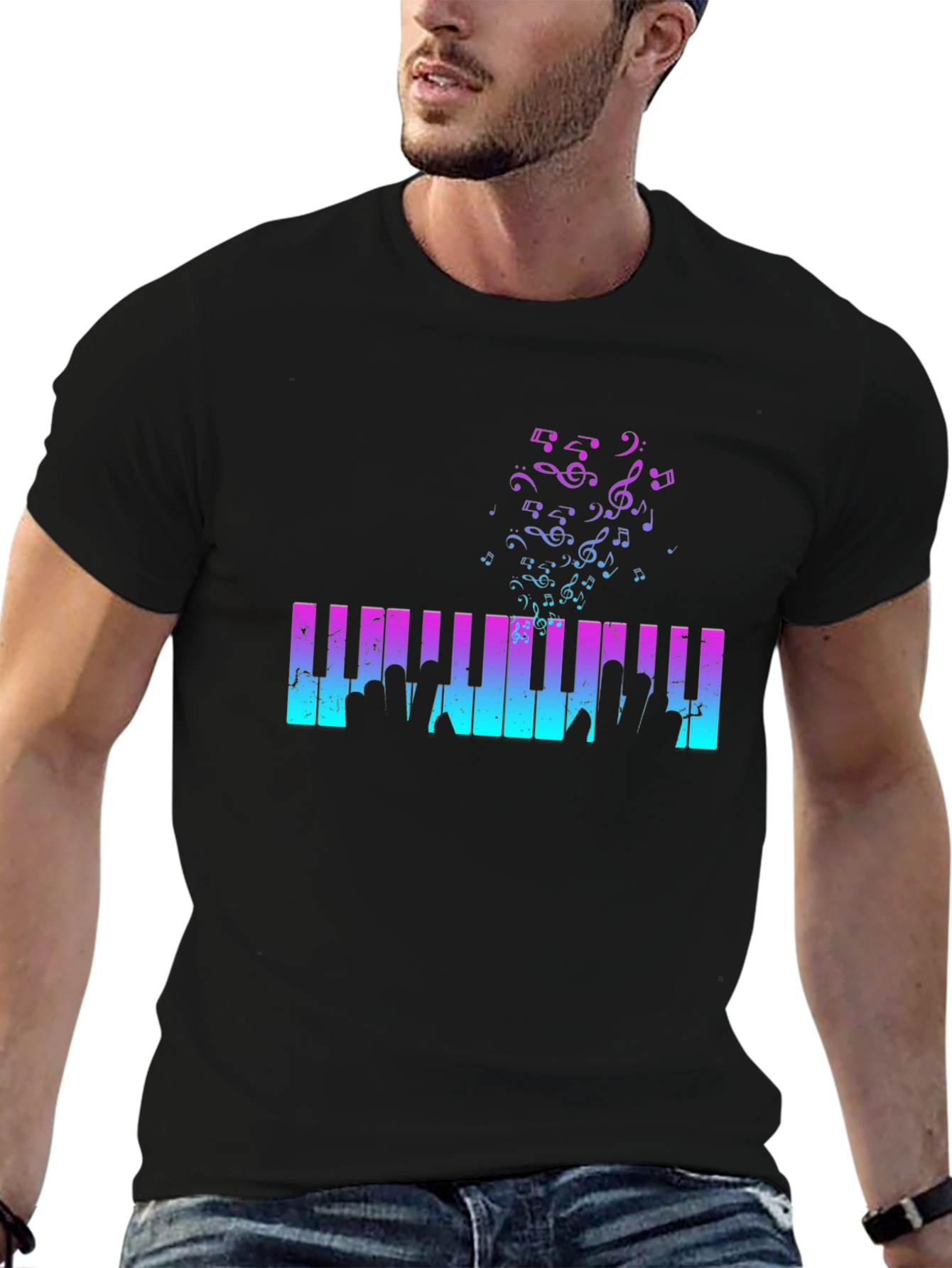 Musical Piano Keys Graphic Tee