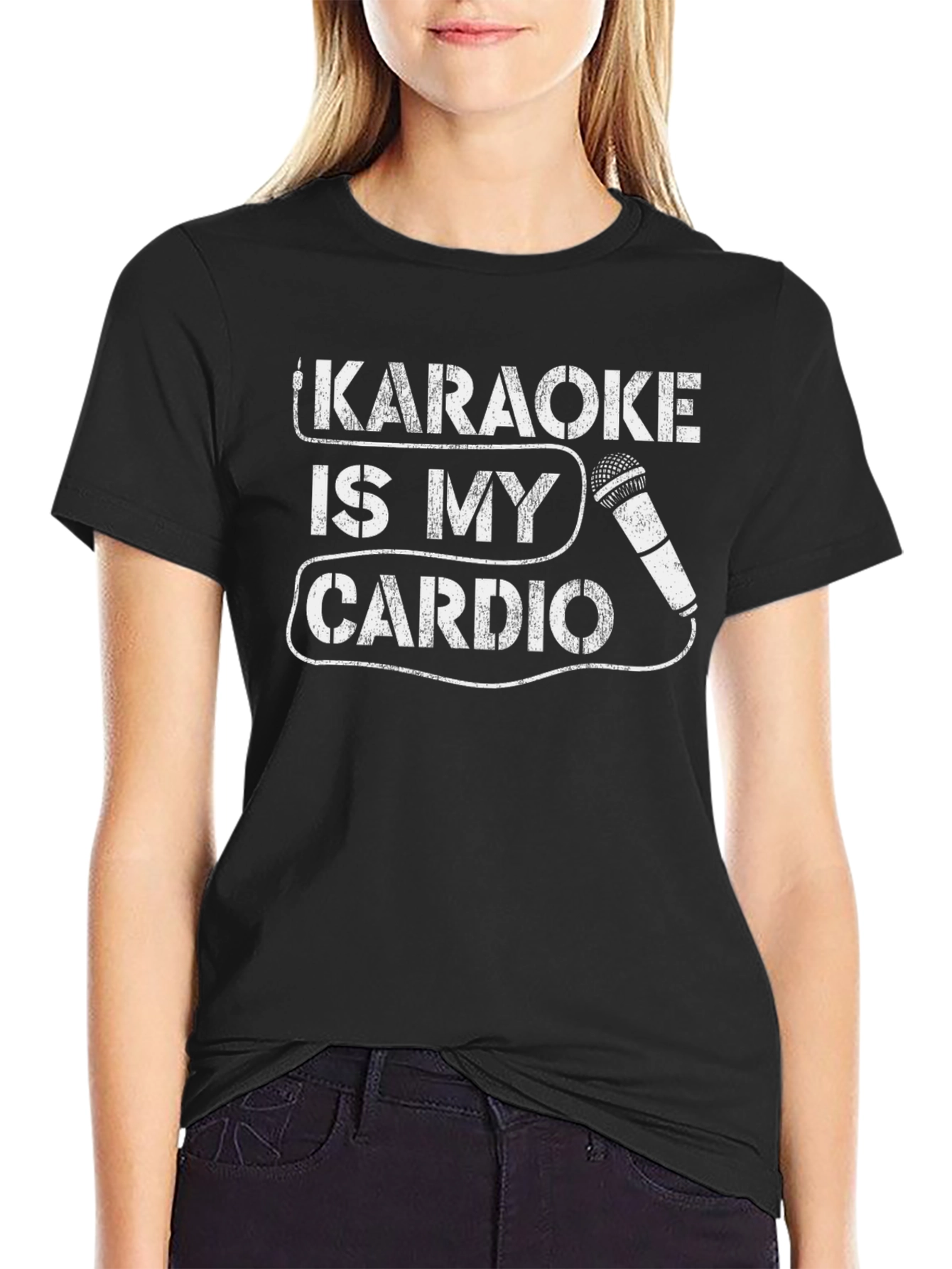Karaoke Is My Cardio T-Shirt - Black