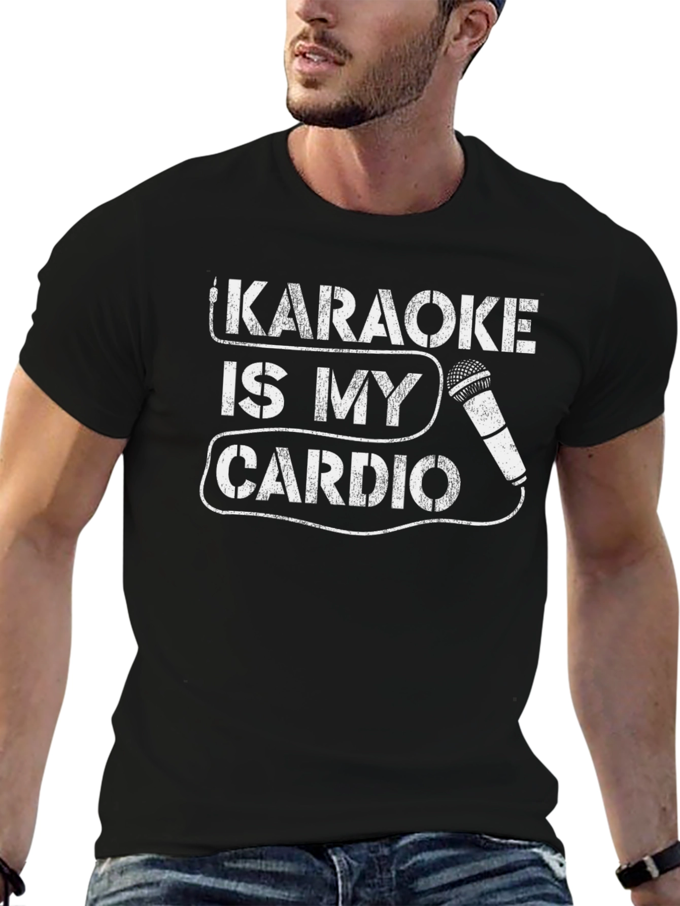 Karaoke Is My Cardio T-Shirt - Black