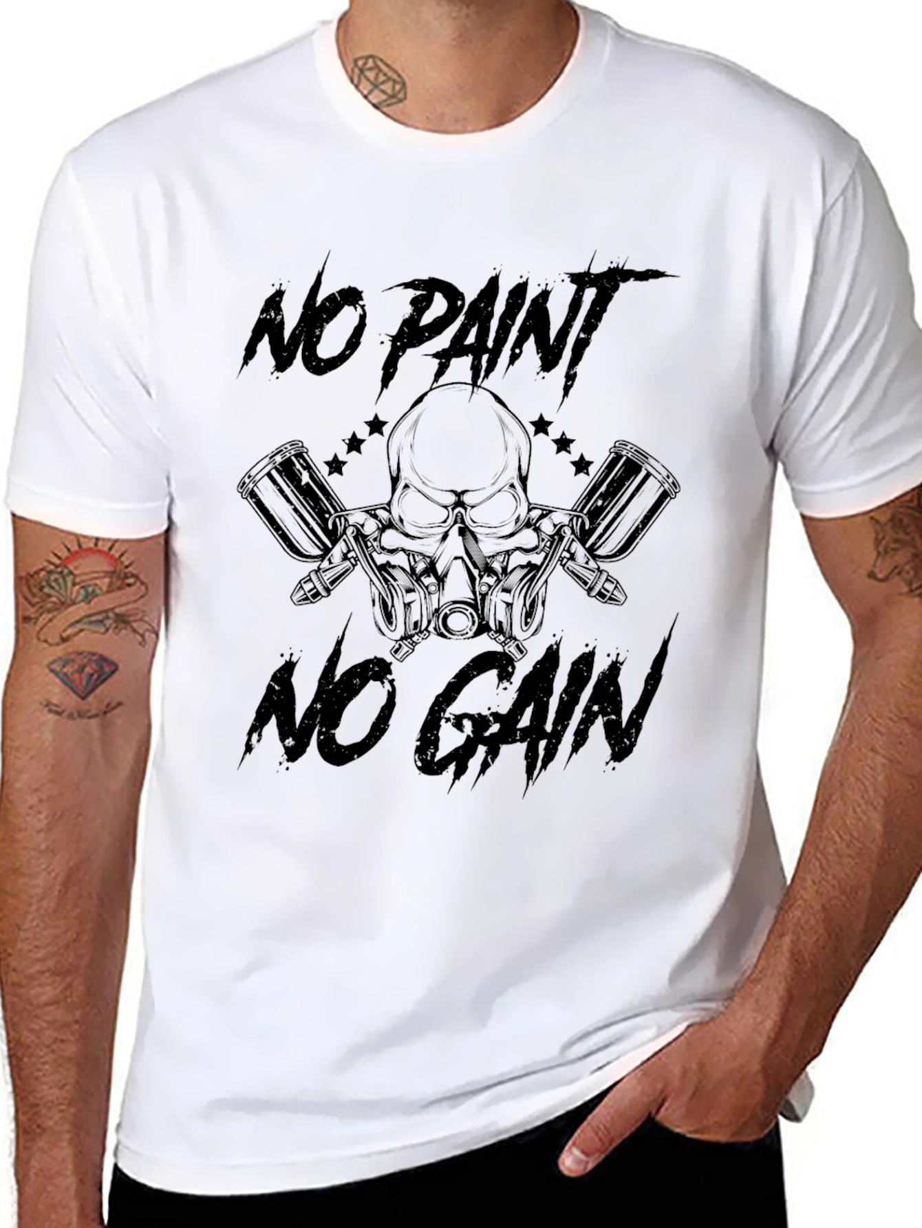 No Paint No Gain Graphic T-Shirt