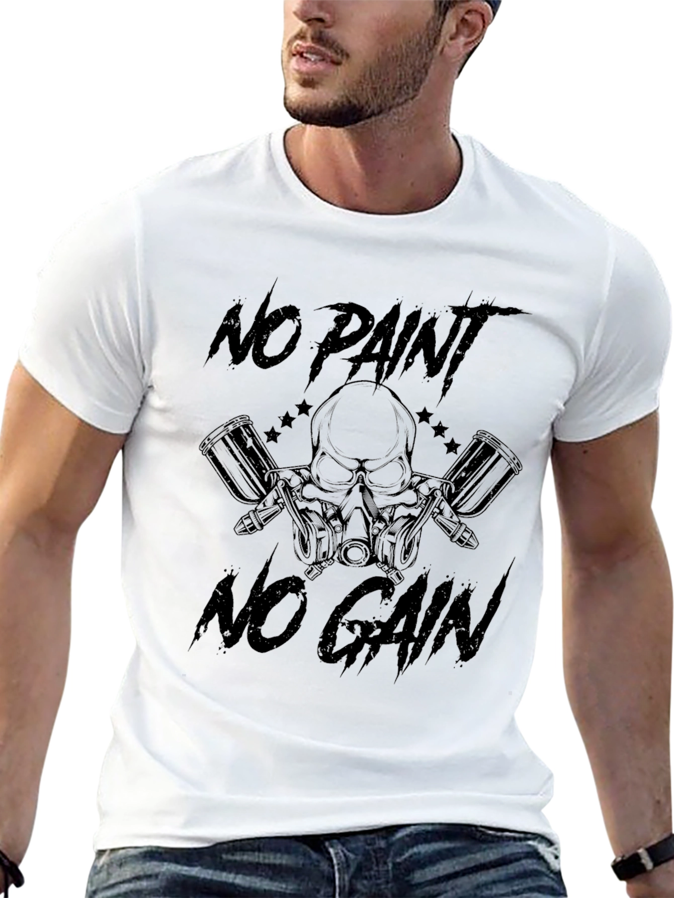 No Paint No Gain Graphic T-Shirt