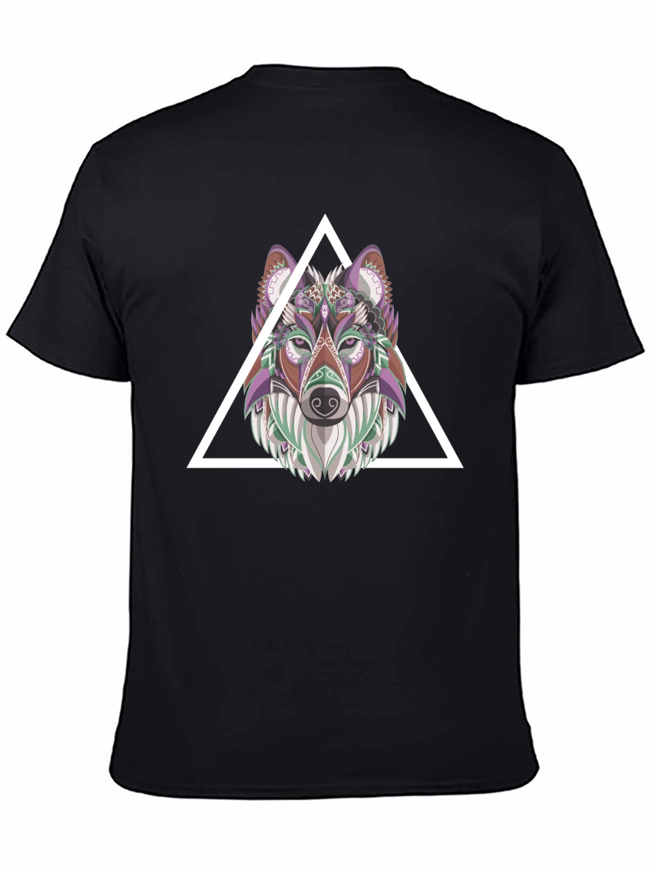 Geometric Wolf T-Shirt - Modern Graphic Tee