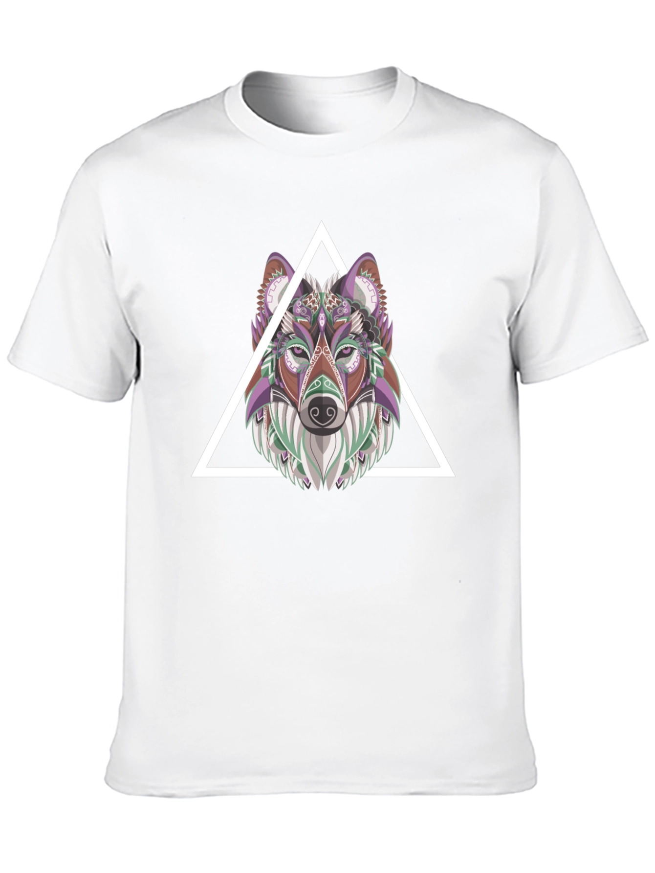 Geometric Wolf T-Shirt - Modern Graphic Tee