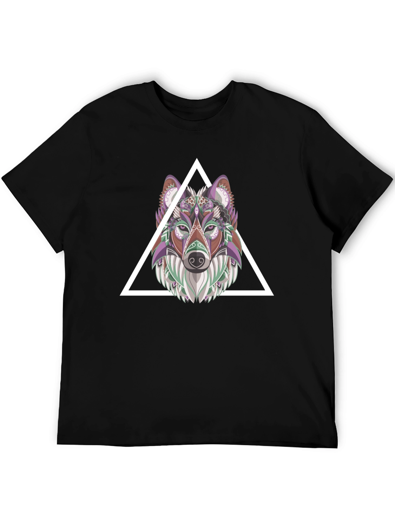 Geometric Wolf T-Shirt - Modern Graphic Tee