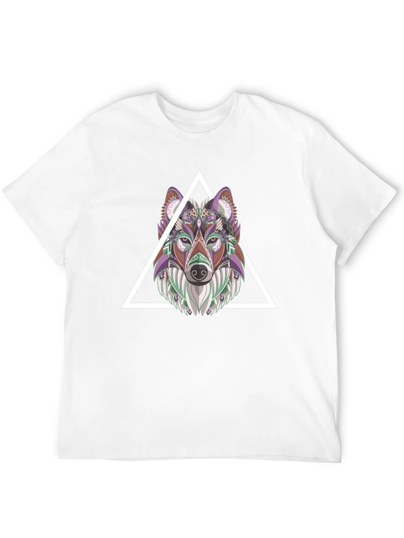 Geometric Wolf T-Shirt - Modern Graphic Tee
