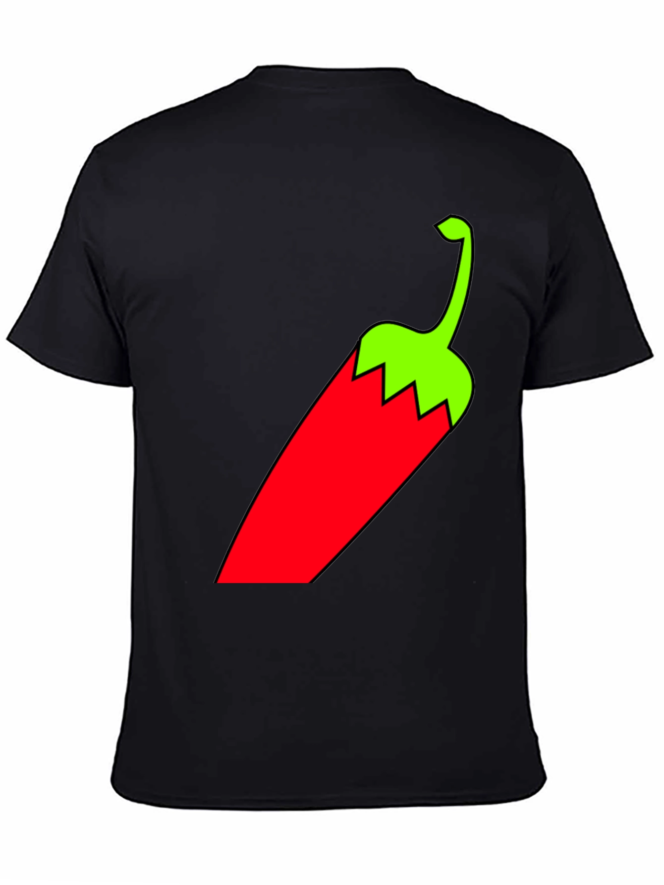 Chili Pepper Graphic Tee - Bold Black T-Shirt