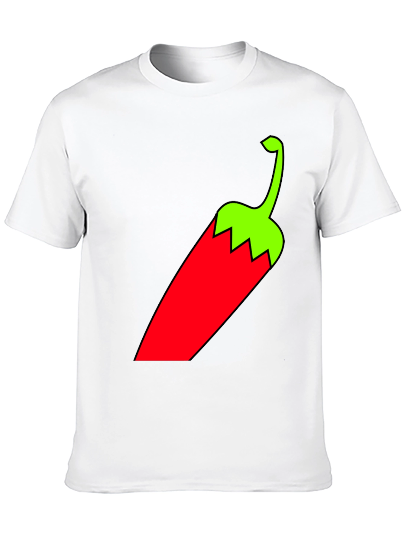 Chili Pepper Graphic Tee - Bold Black T-Shirt