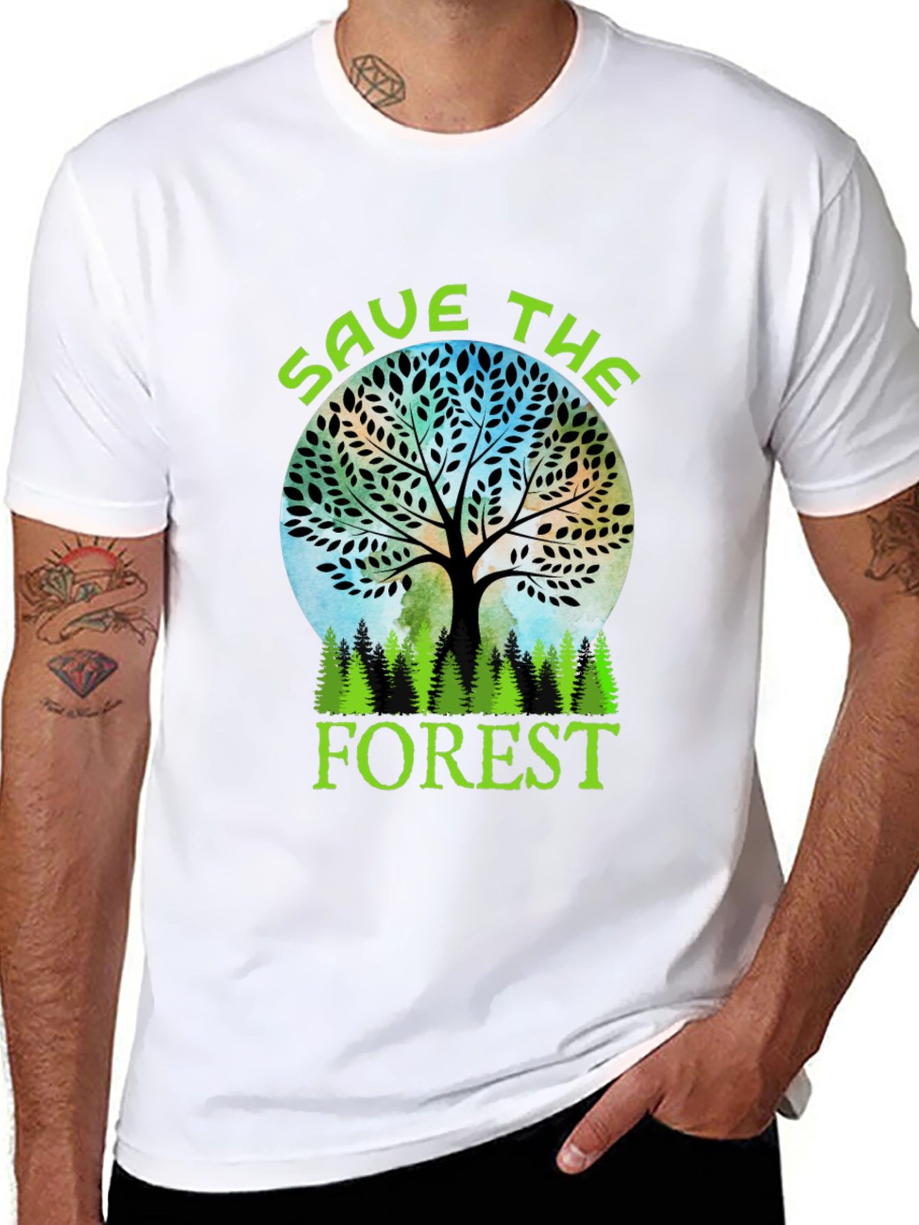 Save the Forest Black Graphic Tee