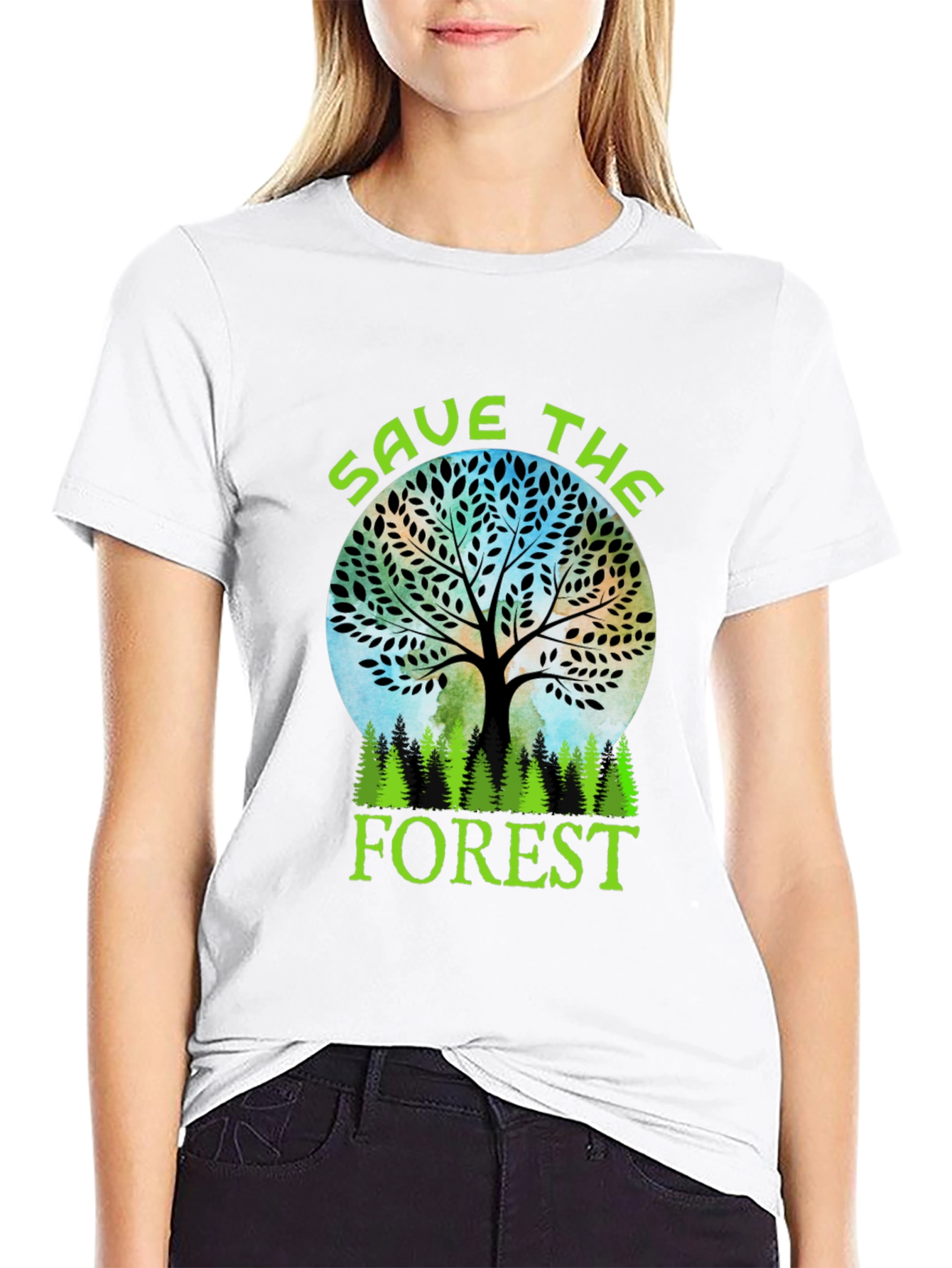 Save the Forest Black Graphic Tee