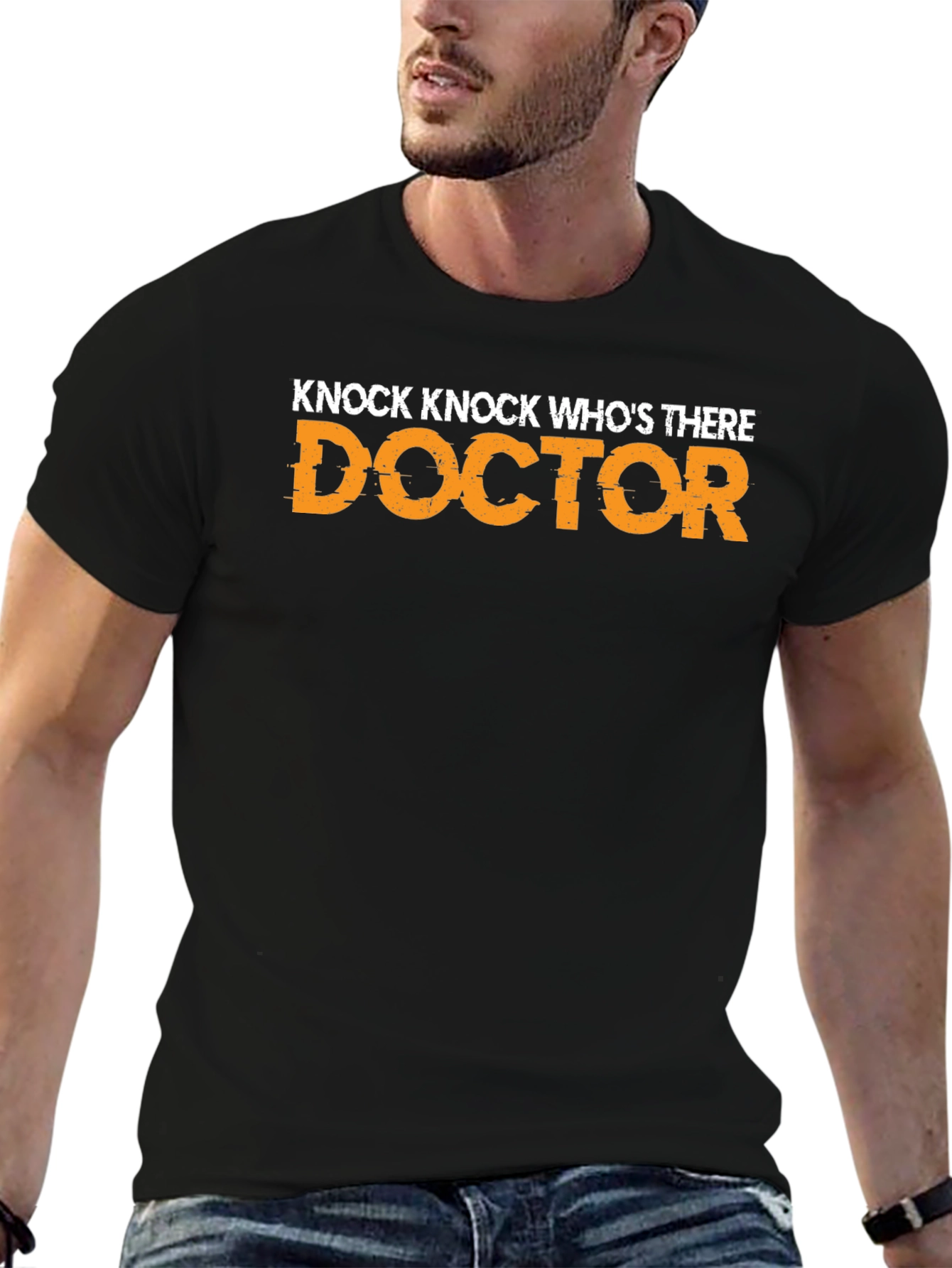 Knock Knock Doctor Joke Graphic T-Shirt