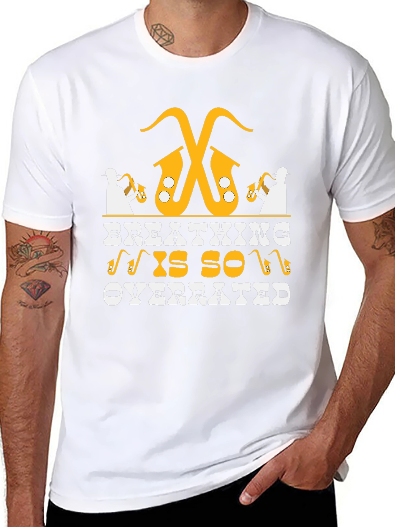 Breathing is Overrated Saxophone T-Shirt