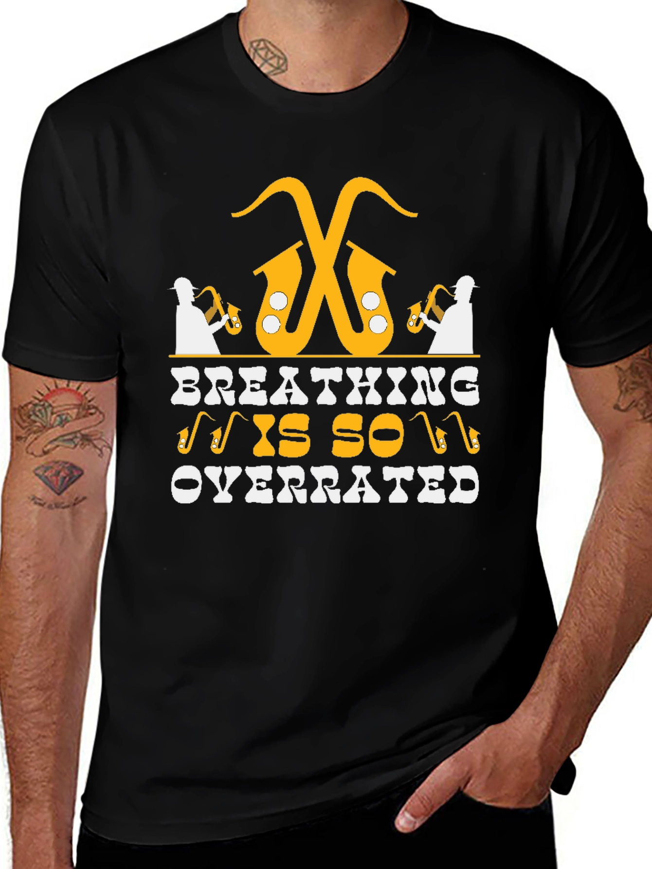 Breathing is Overrated Saxophone T-Shirt