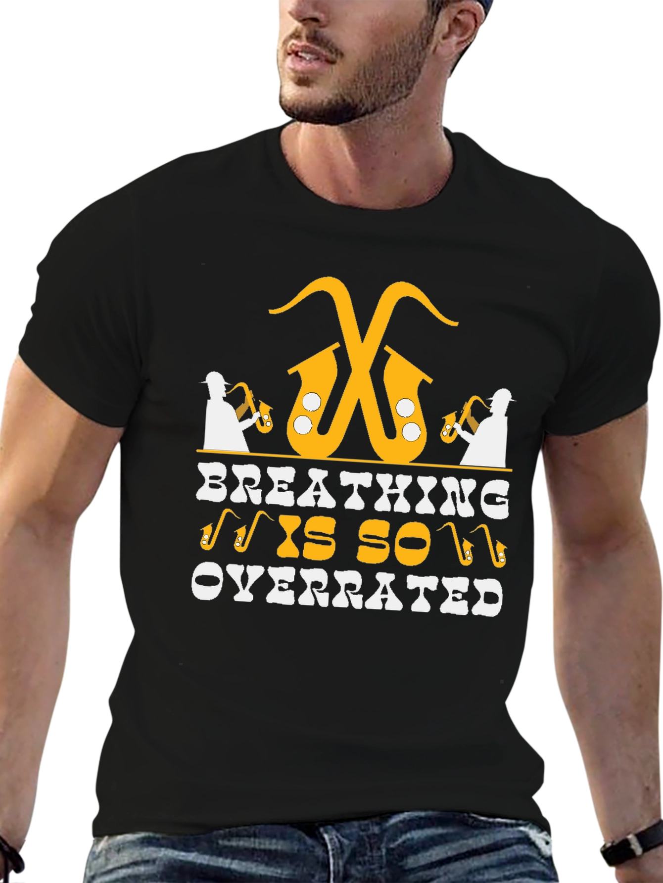 Breathing is Overrated Saxophone T-Shirt