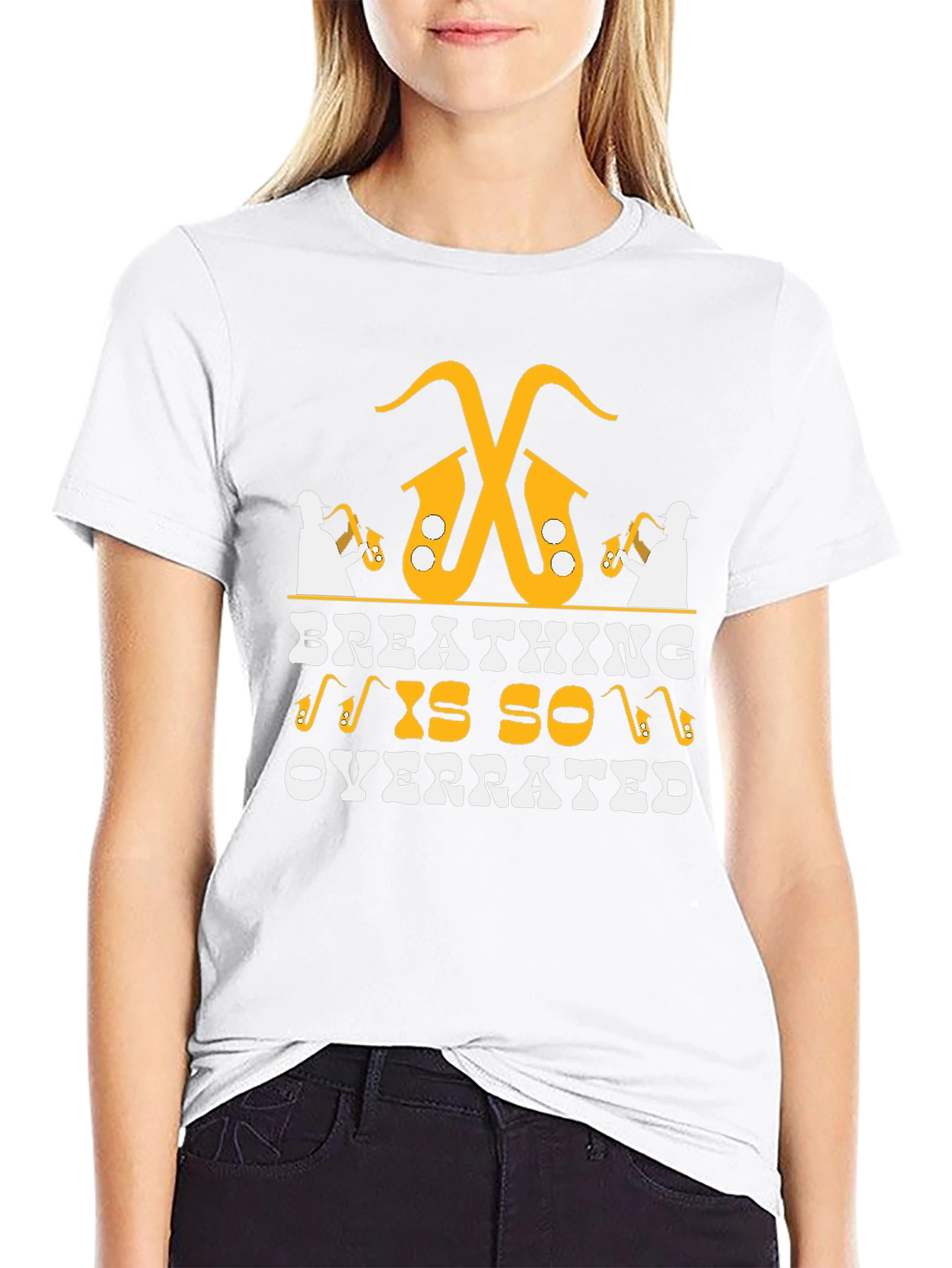 Breathing is Overrated Saxophone T-Shirt