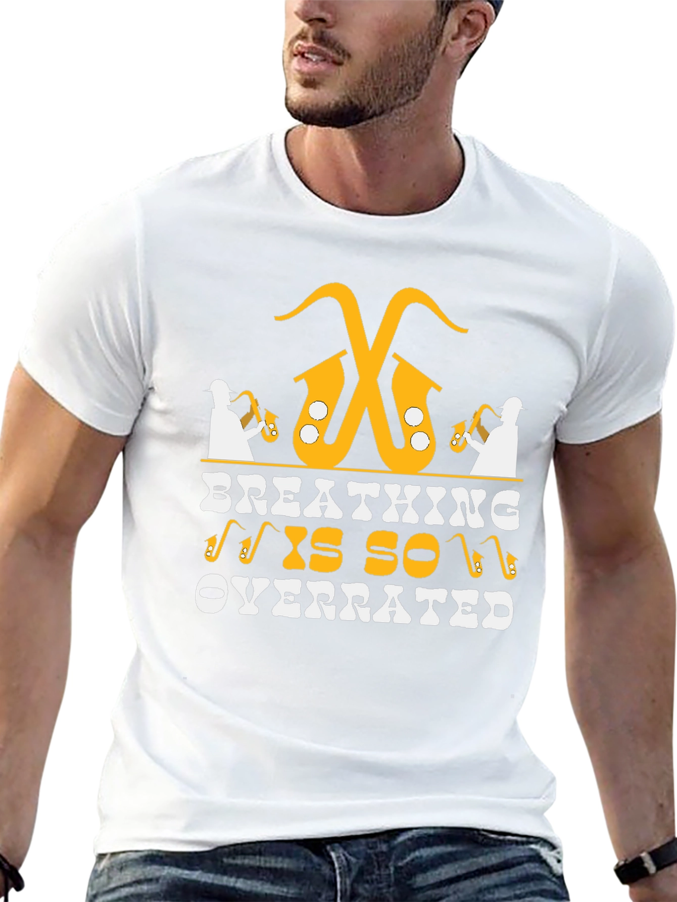 Breathing is Overrated Saxophone T-Shirt