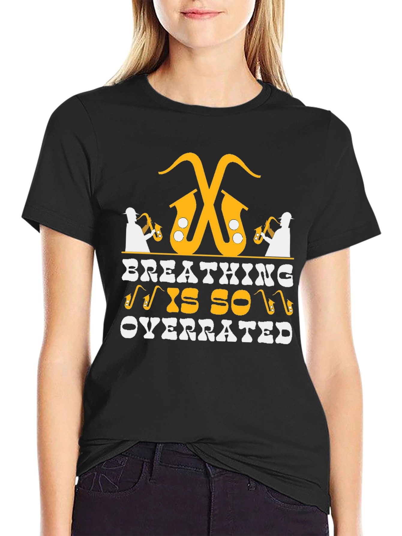 Breathing is Overrated Saxophone T-Shirt