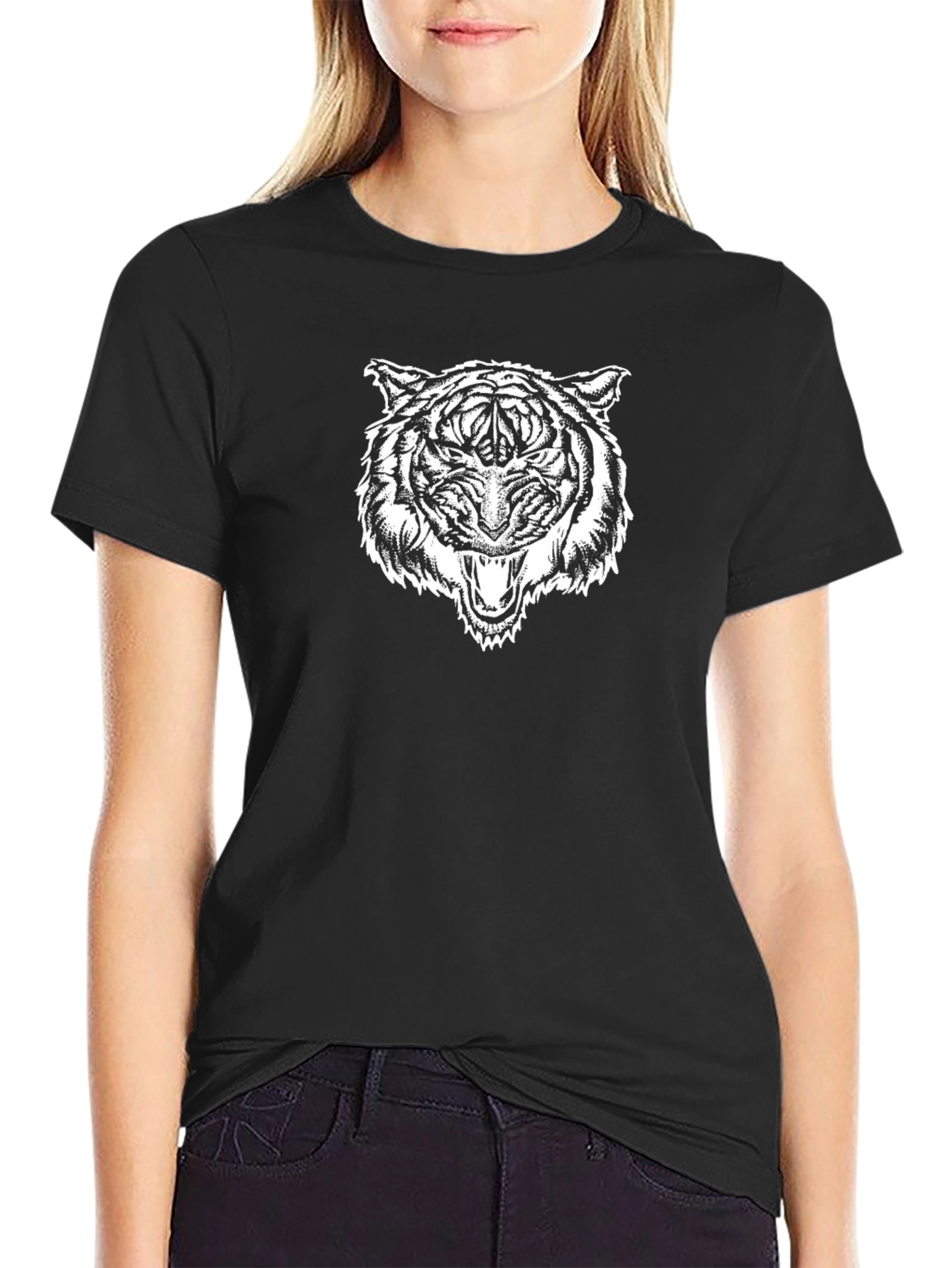 Black Tiger Graphic Tee - Bold Style